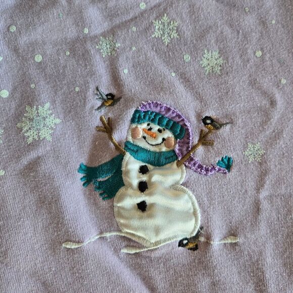 Vintage Y2K Snowman Chirstmas Crewneck Pullover Long Sleeve size XL Comfy Cute - Picture 2 of 6